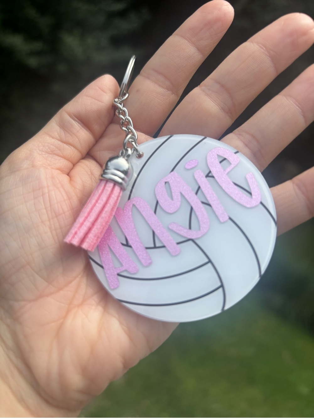 Personalized Volleyball Keychain